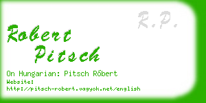 robert pitsch business card